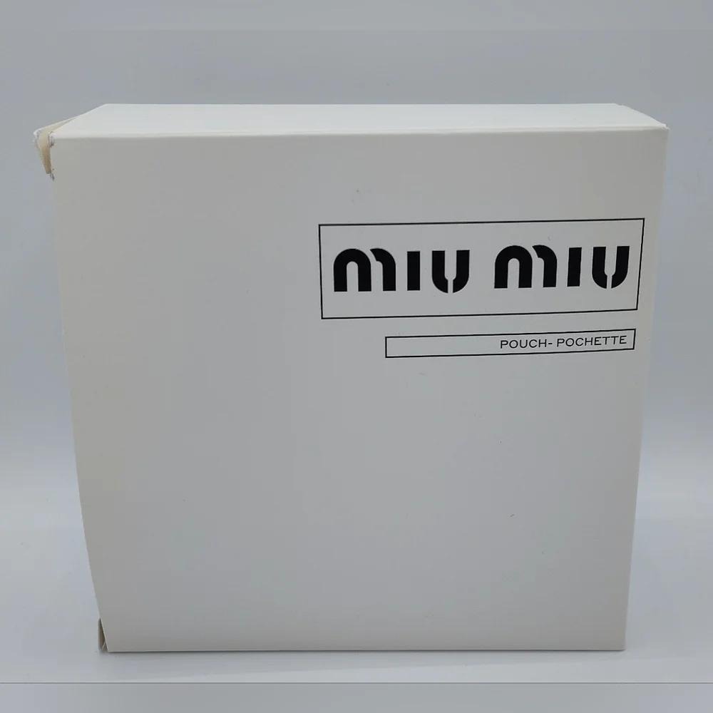 Miu Miu Pink Velvet Chain Pouch Pochette Parfums Gift New In Box
